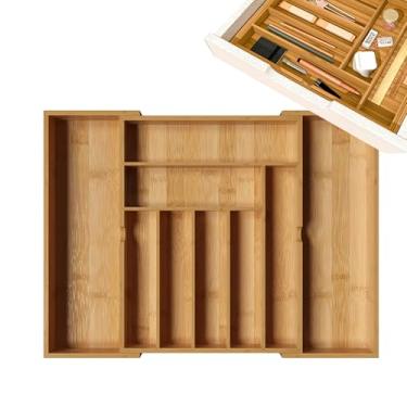 Imagem de Organizador De Gaveta De Cozinha,Armazenamento Ajustável E Expansível Para Cozinha,Porta-Talheres Para Colheres E Utensílios - Para Banheiro Dormitório Sala Quarto E Organização De Joias