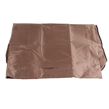 Imagem de Dossel de balanço ao ar livre revestido de prata pano oxford à prova d'água cobertura superior para cadeira de balanço para jardim acessório para proteção solar à prova de UV (Café)