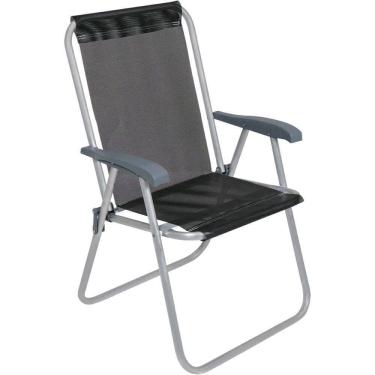 Imagem de Cadeira Praia Relax Comfort Alumínio Preta Bel