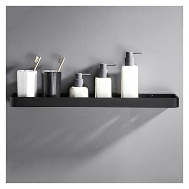 Imagem de Prateleiras flutuantes de banheiro, prateleiras de parede de banheiro montadas na parede com barra de toalha, também perfeitas para decoração de quarto e armazenamento de cozinha, prateleiras