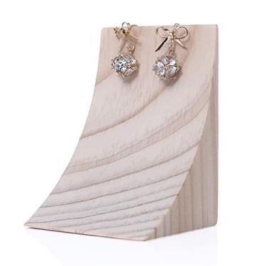 Imagem de 1 peça suporte de exibição de orelha de madeira organizador brinco suporte de joias suporte de exibição suporte de armazenamento (cor: tamanho natural: 8 * 5 * 6 cm) (natural 8 * 5 * 6 cm)