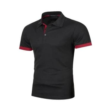 Imagem de Camisa Polo Masculina Leve De Cor Sólida Com Manga Curta, Moda De Verã