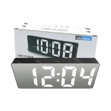 Imagem de Relógio Despertador Digital LED Silencioso Com Grande Display E Design