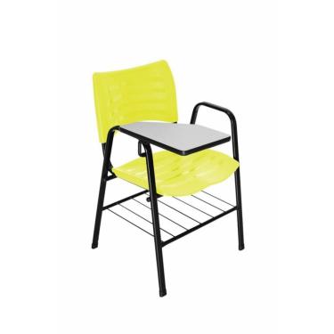 Imagem de Cadeira Iso com Braço Linha Polipropileno Iso Universitária Amarelo