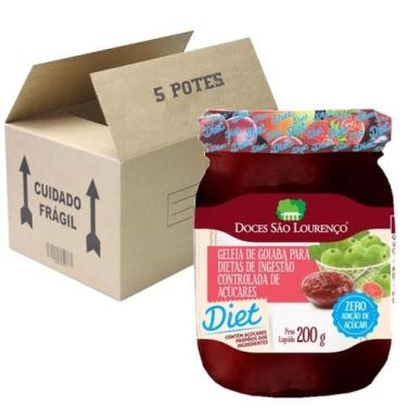 Imagem de Geleia Diet De Goiaba Sao Lourenco 200G (5 Potes) - São Lourenço