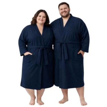 Imagem de Roupão XXG Plus Size Microfibra Banho Unissex Adulto - Girassol Enxova