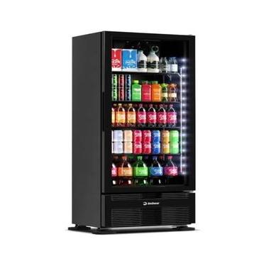 Imagem de Refrigerador Imbera Inverter Porta de Vidro Full Black Vrs13 393L Bivolt PRETO / Bivolt