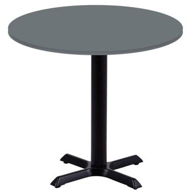 Imagem de Mesa ômega Ferro Preto 74 Cm (alt) Base Em X Tampo Mdp Redondo 60 Cm (larg) X 2,50 Cm (alt) Grafito