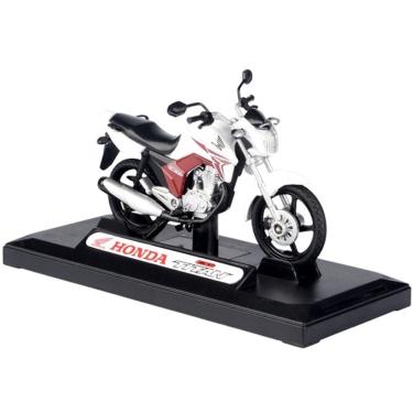 Imagem de Miniatura Moto Honda CG Titan 150 2014 Branca California TOYS