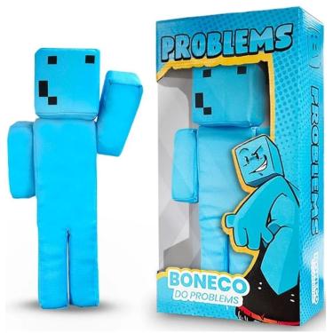 Imagem de Boneco do Problems Minecraft de Espuma 30CM