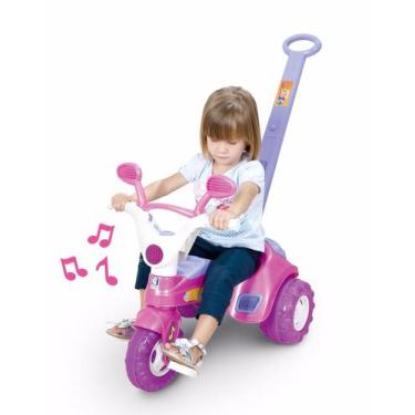 Imagem de Triciclo Infantil Baby Music Rosa Menina - Cotiplas - Cotiplás