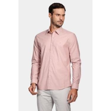 Imagem de Camisa Aramis Slim Sarja Peletizada Rosa Escuro-Masculino