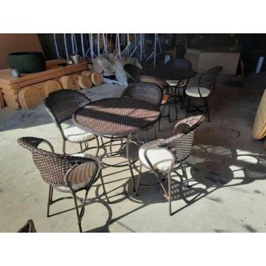 Imagem de Jogo de Mesa Com Cadeiras Em Fibra Sintética Varanda Fibras