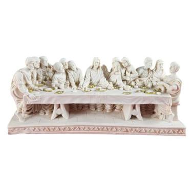 Imagem de Decoração Santa Ceia Religiosa Resina Acabamento Em Dourado - Tenda Me