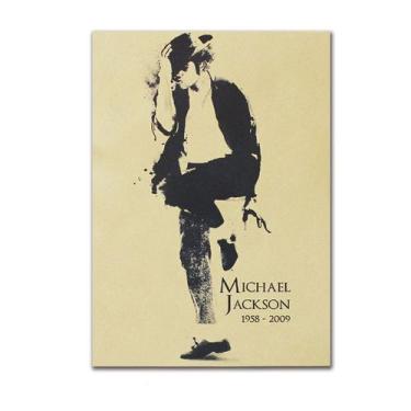 Imagem de Pôster Michael Jackson Vintage 51,5x36cm sem moldura - taiyuanketanmao