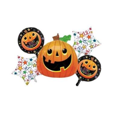 Imagem de Conjunto De Decoração De Balões De Halloween 5 Peças: Chapéus De Bruxa