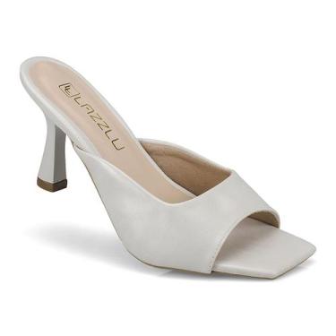 Imagem de Sandália Feminina Tamanco Salto Alto Fino Social Confortável Cor:Caram