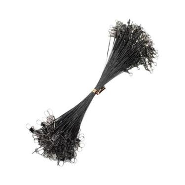 Imagem de Linha De Pesca De Aço Anti-Mordida 20 Peças 15 20 25 30cm Com Girador 