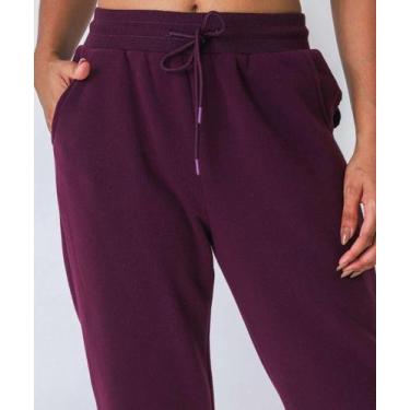 Imagem de Calça Feminina Moletom Fitness Reta Marisa Roxo-49941, Roxo, P