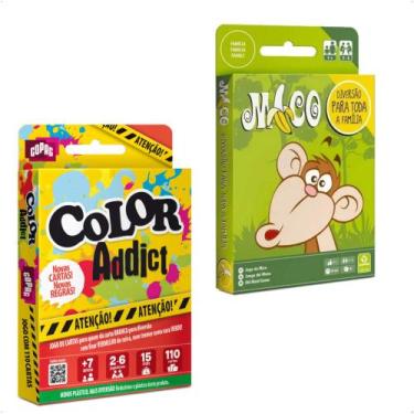 Imagem de COMP Kit Jogo de Cartas Color Addict Cartucho + Jogo do Mico Copag