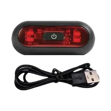 Imagem de Lanterna Traseira LED Recarregável USB À Prova d'Água Para Capacete De