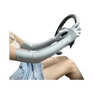 Imagem de Luvas Longas De Spandex Para Mulheres Com Proteção Solar Anti-UV Para 