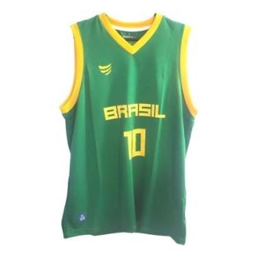Imagem de Camisa Brasil De Basquete Torcer Seleção Brasileira Basquete-Masculino