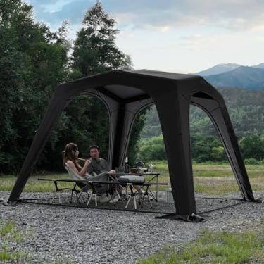 Imagem de Tenda inflável de acampamento para 4 a 6 pessoas, barraca de sopro, fácil configuração, à prova d'água, portátil, tenda de ar para acampamento, mochila, caminhadas, piqueniques, pesca