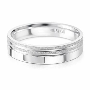 Imagem de Aliança em Prata 925 Diamantada - Design Exclusivo e Moderno - Justino