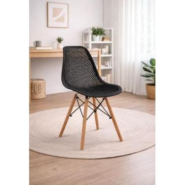 Imagem de Cadeira Eames Design Colméia Eloisa Preta - Decoreshop