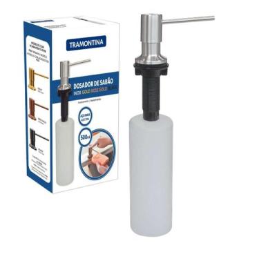 Imagem de Dispenser Dosador Detergente Sabonete Liquido Embutir Cozinha Inox 500