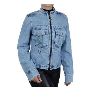 Imagem de Jaqueta Jeans Feminina Dudalina Peplum Azul - 24080447-Feminino