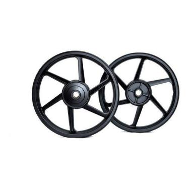 Imagem de Par De Rodas De Liga Leve 6p Fan 125cc (2021) Freio A Tambor - FABRECK