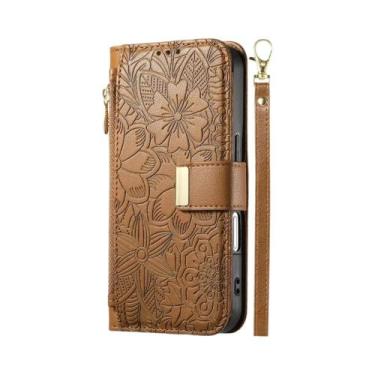 Imagem de Capa Carteira De Couro Para iPhone 17 16E 16 15 14 13 12 pro Max Com Z