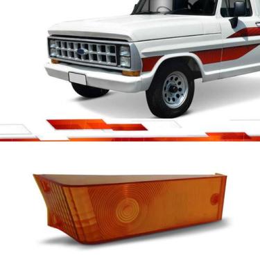 Imagem de Lente Lanterna Dianteira F1000 F4000 Ate 1991 Ld Amarelo Medidas C233 