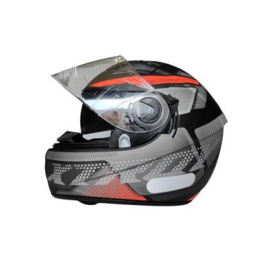 Imagem de Capacete Moto Ebf Xtroy Com Óculos Interno Fumê + Narigueira - EBF Cap