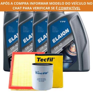 Imagem de Kit Revisão Completa YPF: 4L Óleo 5W-40 Sintético + Filtro de Óleo e A