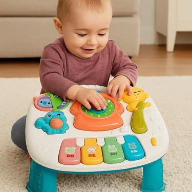 Imagem de Mesa Atividades Bebê Musical Luzes Sons Brinquedo Educativo Interativo