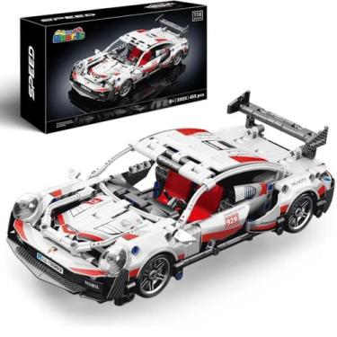 Imagem de Blocos De Montar Carro Esportivo 455 Peças Kit Educativo Diversão Pres