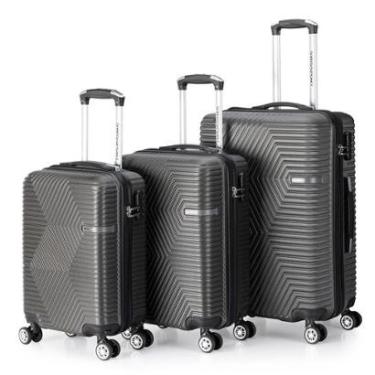 Imagem de Kit 3 Malas de Viagem Resistente ABS Roda 360 Swissport-Unissex