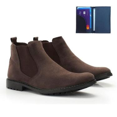 Imagem de Bota Chelsea Masculina Conforto Resistente Macia Com Carteira - Cwb, M