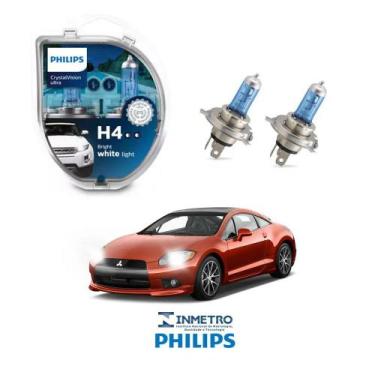 Imagem de Lâmpadas Farol Mitsubishi Eclipse Philips H4 CrystalVision