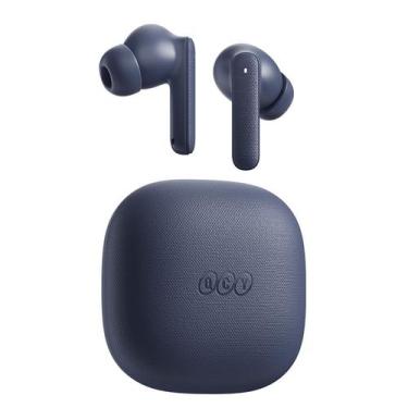 Imagem de Fone QCY Buds T43 TWS 5.3 com Microfone, IPX4, Até 35h de Bateria, Azu