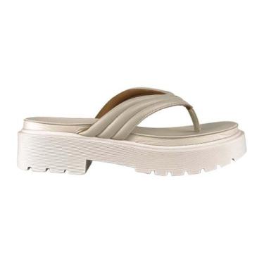 Imagem de Chinelo Vizzano Plataforma com Tiras Largas, 37, Off white