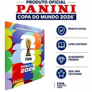 Imagem de Album Futebol Mundial 2026 Panini Oficial Original Miolo Premium Pront