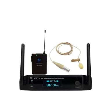 Imagem de Microfone Sem Fio com Lapela Omnidirecional Bege Leson - 2AMLS9612