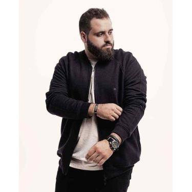 Imagem de Jaqueta Bomber Masculina PlusSize em Moletom Ezutus Ref:. 09802, G1, P