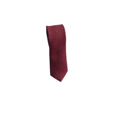 Imagem de gravata slim fit vermelho e azul - coloniel