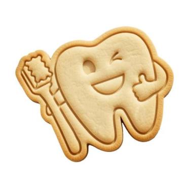 Imagem de Cortador de Biscoito Dente Dentista Premium 6CM Pasta Americana Biscui