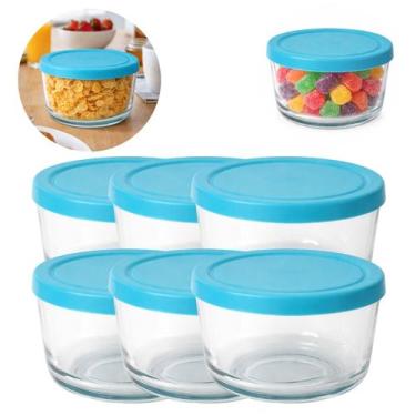 Imagem de 6 Bowls Vidro 150ml Ideal P/ Armazenar Alimentos - Freecom